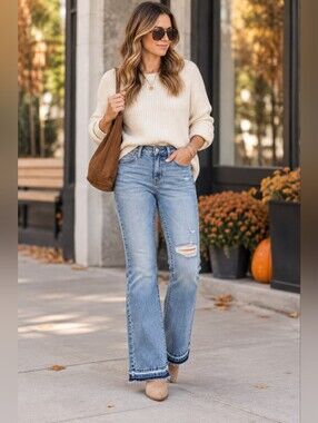 Judy Blue Women's Bootcut Jeans Released Shadow Hem Stretch Grunge Various NEW